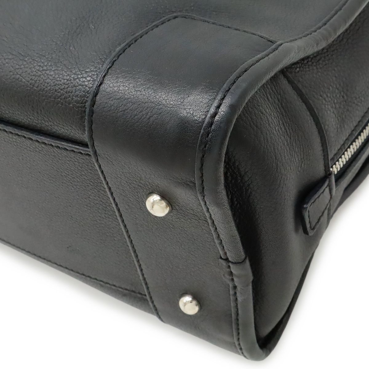 Loewe Amazona 28 Anagram Mini Boston Bag Leather Black Silver — view 3