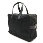 Prada Triangle Logo Business Briefcase Document Purse Nylon Nero Black Silver — view 2