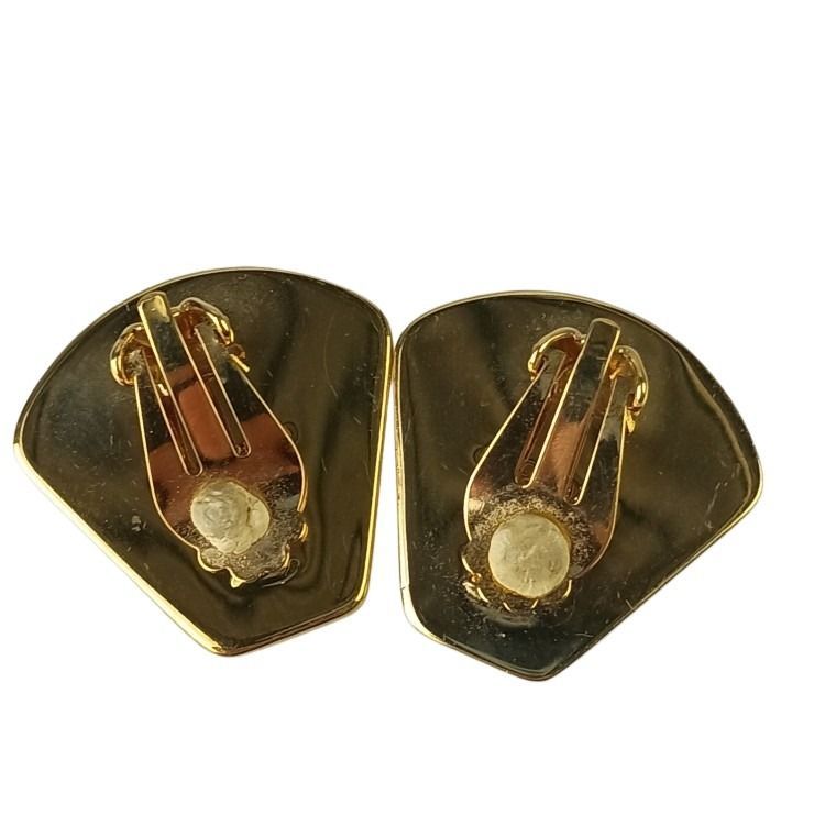 Hermes Earrings Enamel Multicolor Metal Cloisonne Lion Animal — view 3