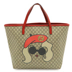 Gucci Micro GG Children's Line Tote Mini Handbag Leather Beige