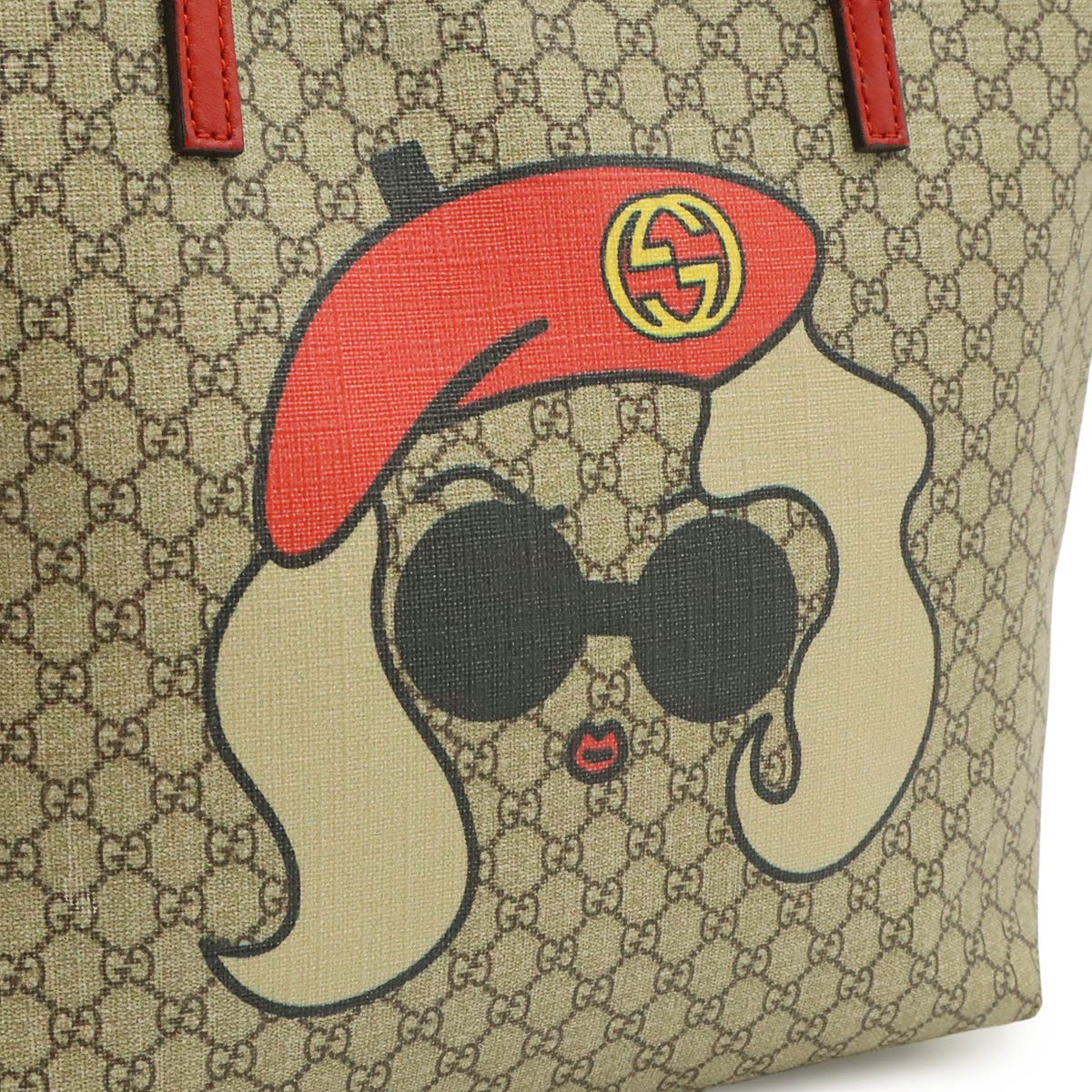 Gucci Micro GG Children's Line Tote Mini Handbag Leather Beige — view 9