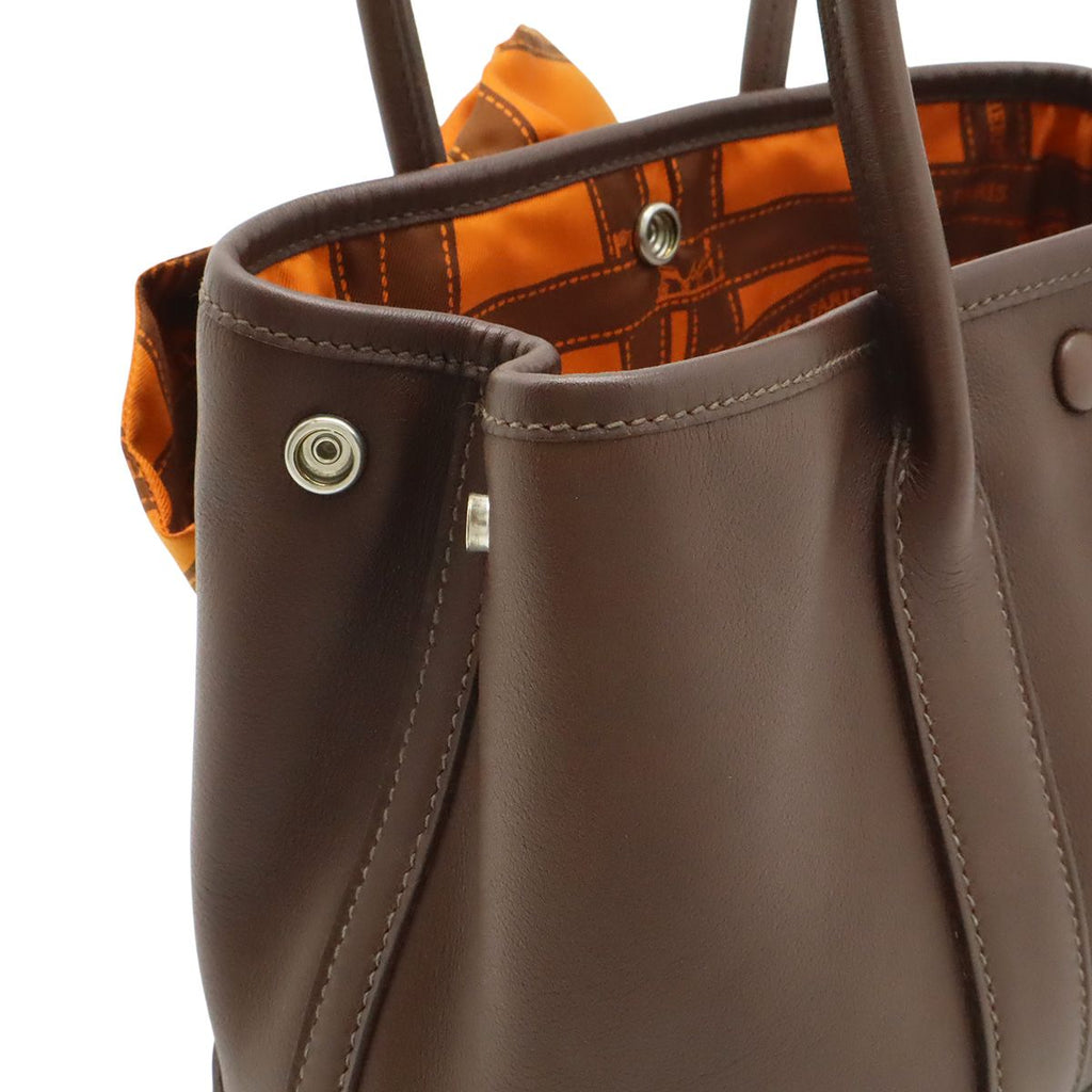 Hermes Ttpm Mini Bag Swift Leather Havana Brown Orange Bolduc Silver — view 4