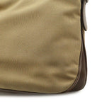 Prada Logo Jacquard Shoulder Bag Crossbody 2-Way Clutch Canvas Leather Khaki — view 8