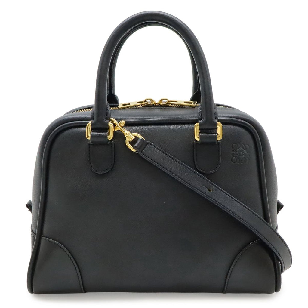 Loewe Anagram Amazona 75 Mini Bag 2-Way Leather Black Silver
