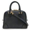 Loewe Anagram Amazona 75 Mini Bag 2-Way Leather Black Silver
