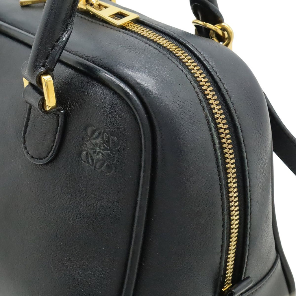 Loewe Anagram Amazona 75 Mini Bag 2-Way Leather Black Silver — view 7