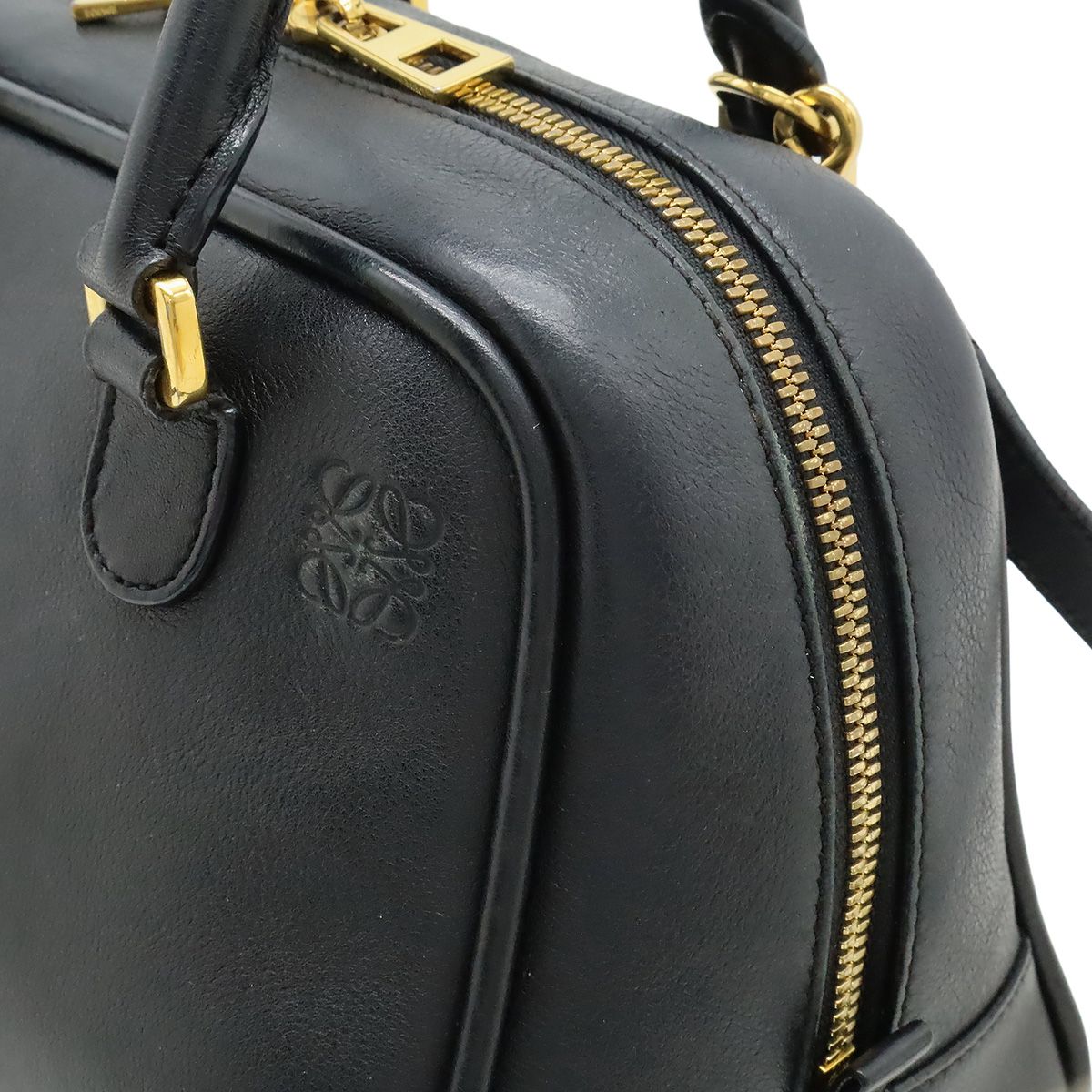 Loewe Anagram Amazona 75 Mini Bag 2-Way Leather Black Silver — view 7