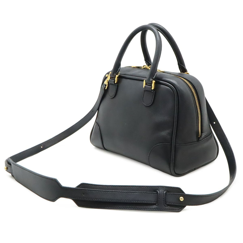 Loewe Anagram Amazona 75 Mini Bag 2-Way Leather Black Silver — view 2