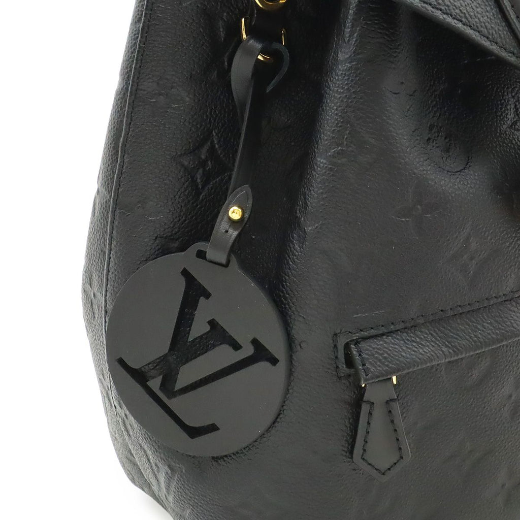 Louis Vuitton Monogram Empreinte Montsouris PM Backpack Noir Black with Charm — view 8