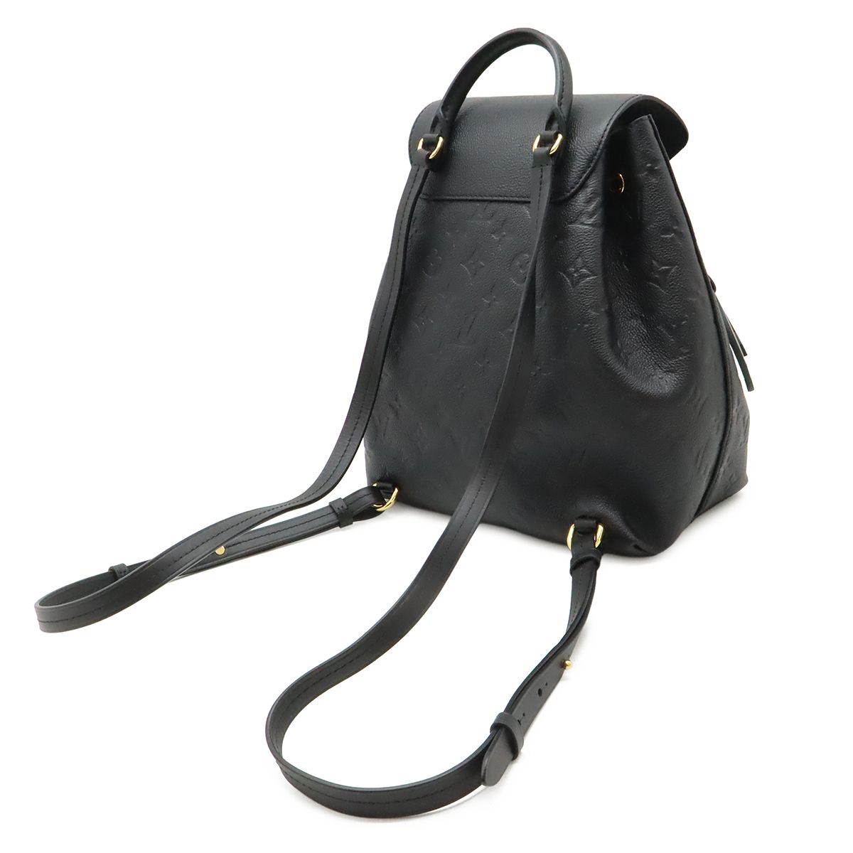 Louis Vuitton Monogram Empreinte Montsouris PM Backpack Noir Black with Charm — view 2