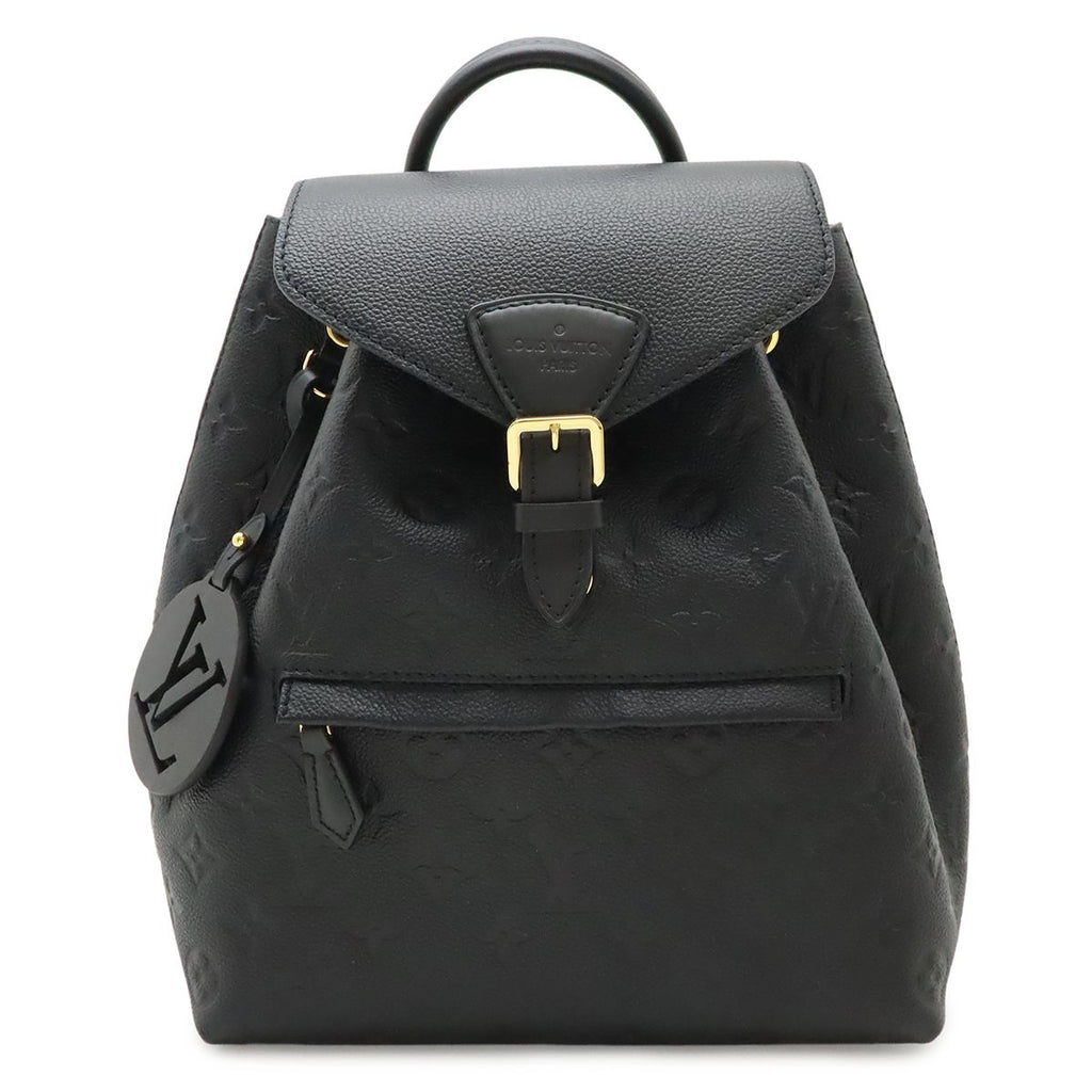 Louis Vuitton Monogram Empreinte Montsouris PM Backpack Noir Black with Charm