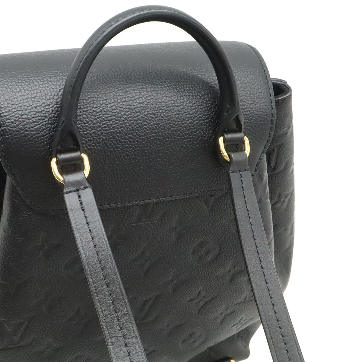 Louis Vuitton Monogram Empreinte Montsouris PM Backpack Noir Black with Charm — view 4