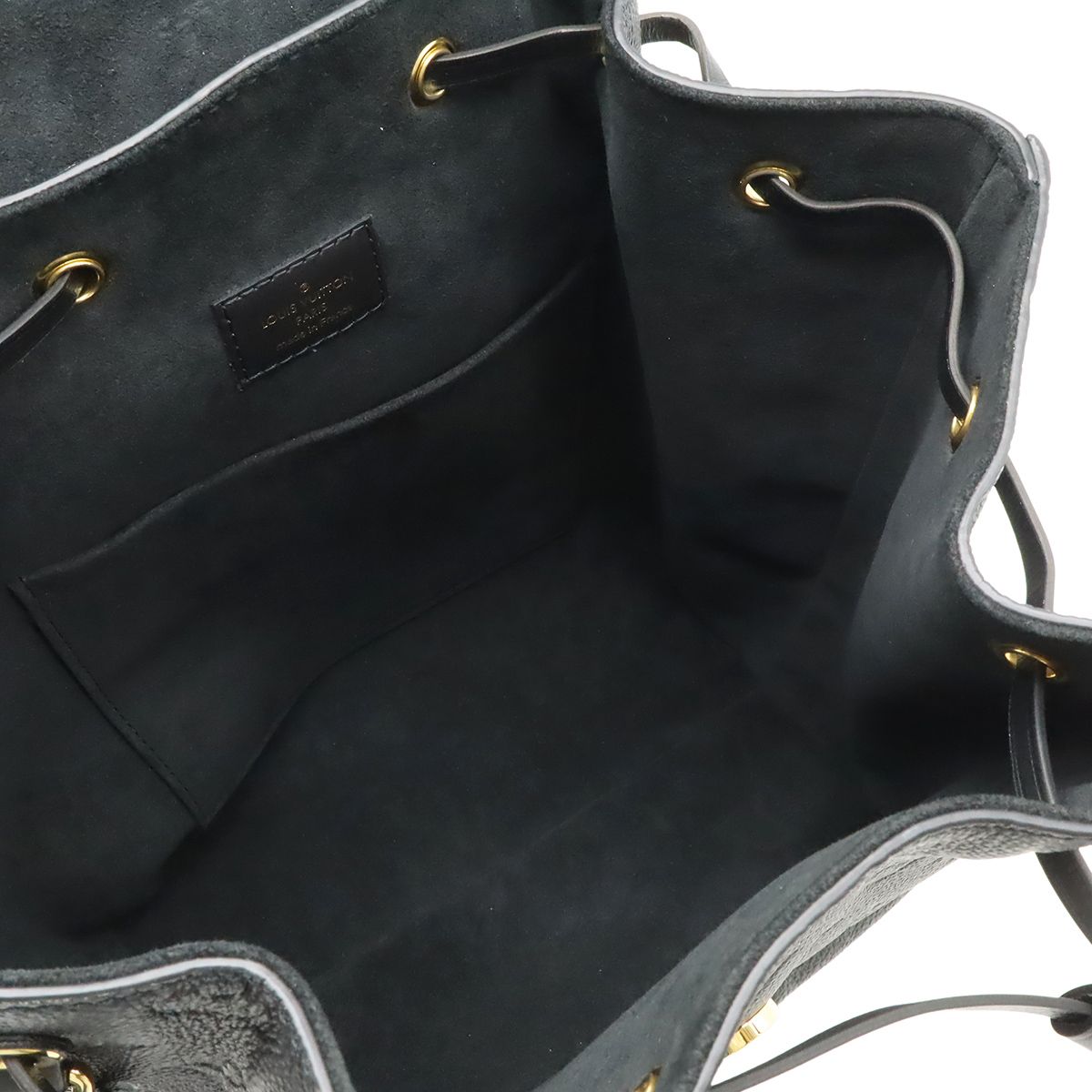 Louis Vuitton Monogram Empreinte Montsouris PM Backpack Noir Black with Charm — view 6