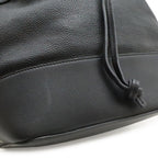 Loewe Midnight Bucket Shoulder Bag 2-Way Drawstring Leather Black Gold — view 9