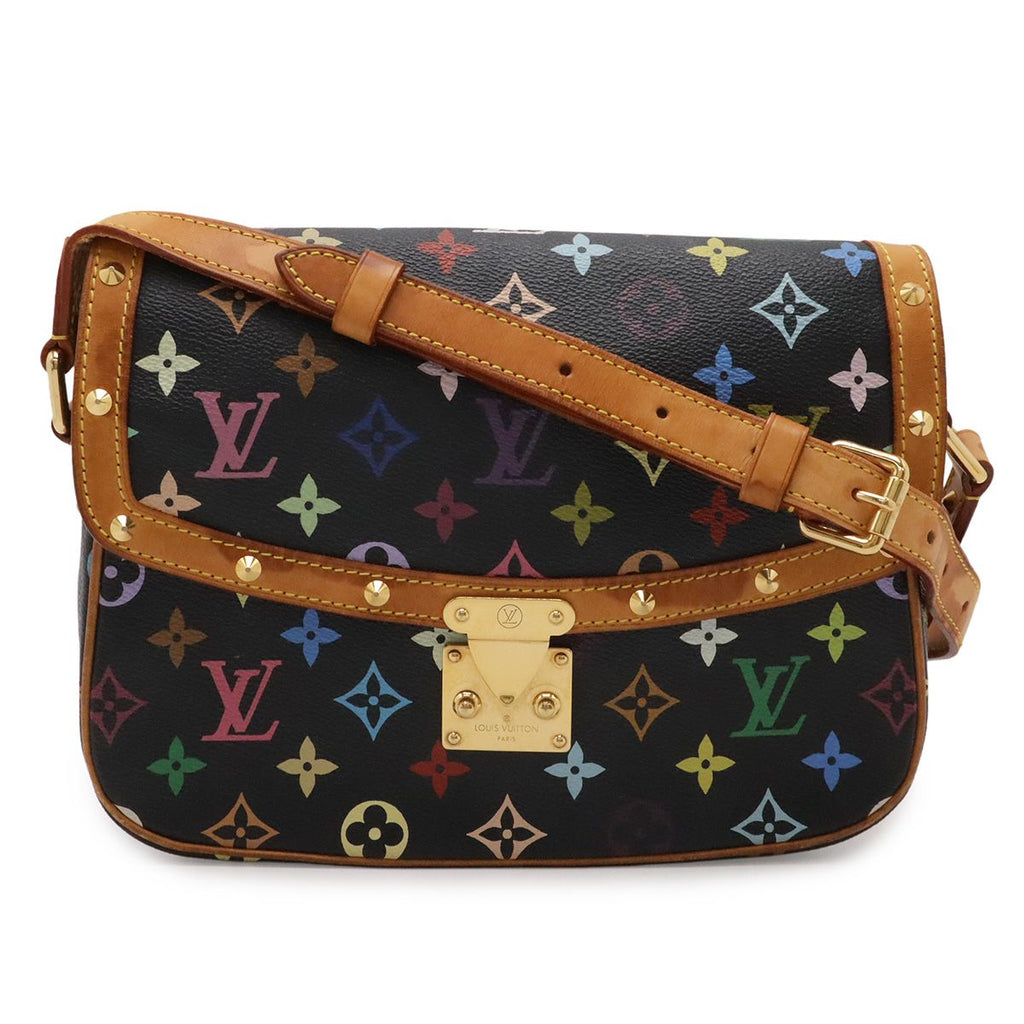 Louis Vuitton Monogram Multicolor Sologne Shoulder Bag Pochette Crossbody Noir