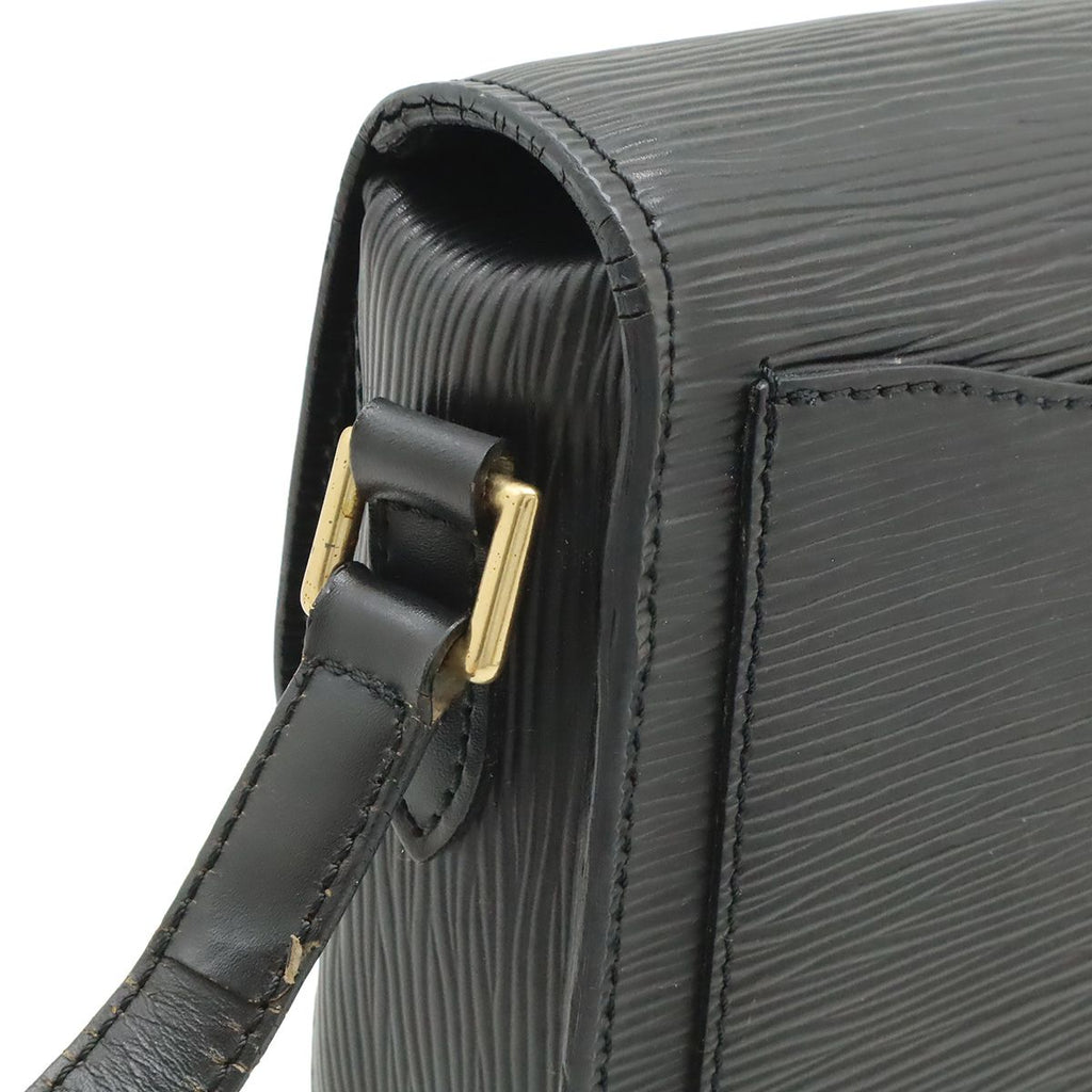 Louis Vuitton Epi Mini Saint Cloud Shoulder Bag Pochette Crossbody Leather Noir — view 4