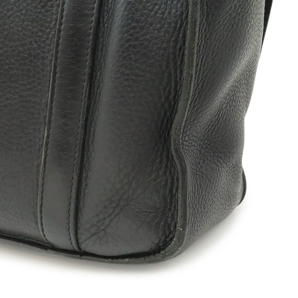 Hermes Steve Besace 35 Shoulder Bag Crossbody Taurillon Clemence Leather Black — view 9