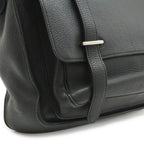 Hermes Steve Besace 35 Shoulder Bag Crossbody Taurillon Clemence Leather Black — view 8