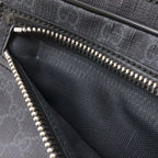 Gucci Courier Soft GG Supreme Web Line Waist Bag Applique Leather Black — view 9
