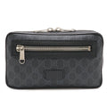 Gucci Courier Soft GG Supreme Web Line Waist Bag Applique Leather Black