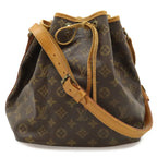 Louis Vuitton Monogram Petit Noe Shoulder Bag Semi Drawstring