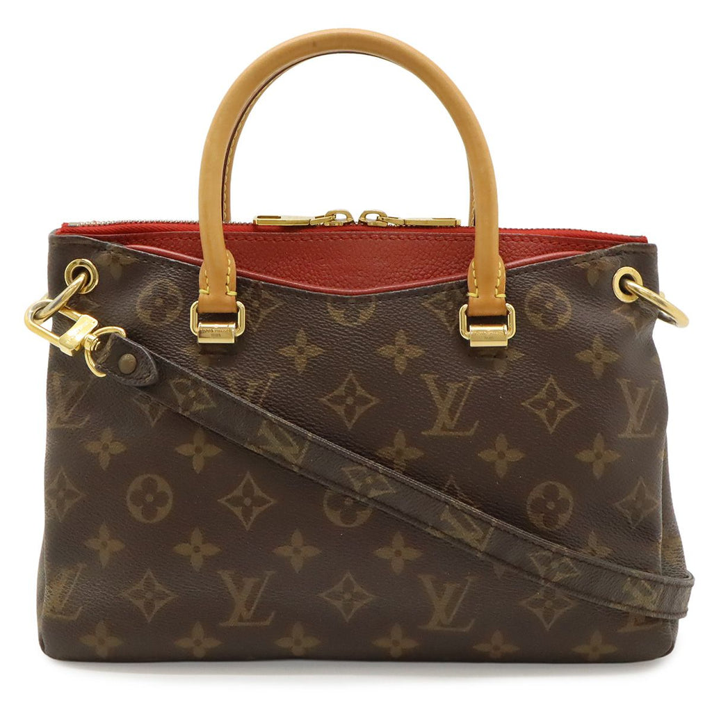 Louis Vuitton Monogram Pallas BB 2-Way Shoulder Bag Crossbody Leather Cerise