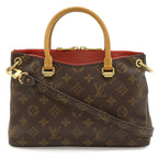 Louis Vuitton Monogram Pallas BB 2-Way Shoulder Bag Crossbody Leather Cerise