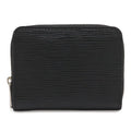Louis Vuitton Epi Zippy Coin Case Leather Purse Noir Black Silver
