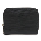 Louis Vuitton Epi Zippy Coin Case Leather Purse Noir Black Silver