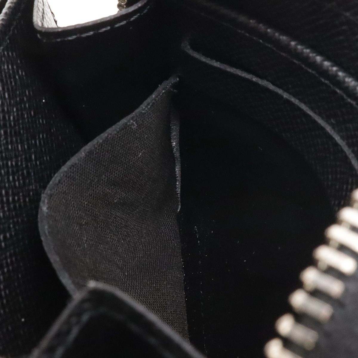 Louis Vuitton Epi Zippy Coin Case Leather Purse Noir Black Silver — view 6