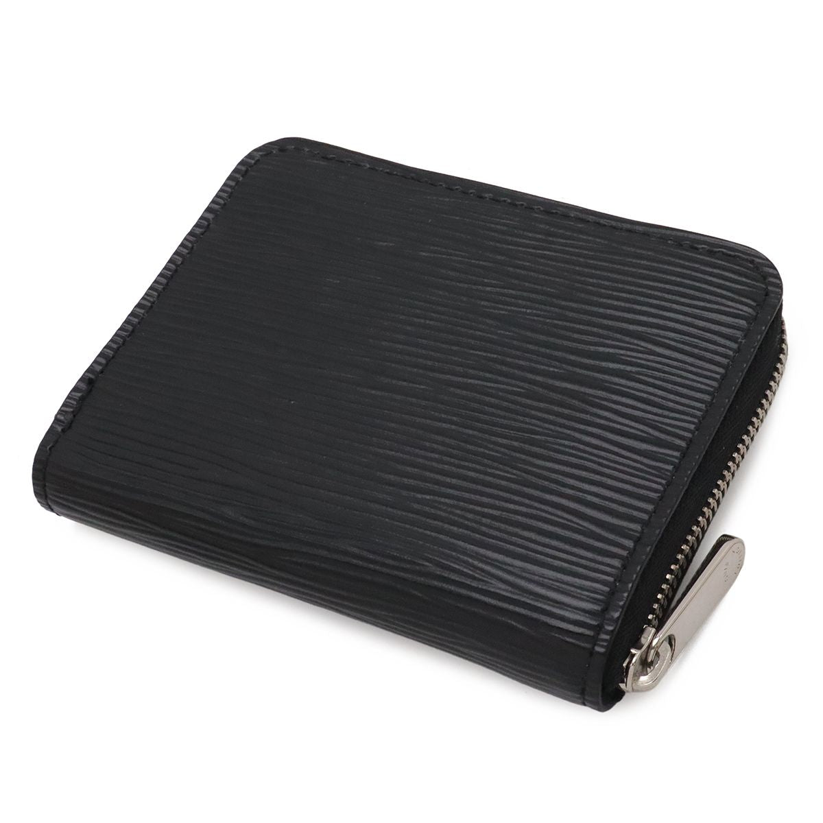 Louis Vuitton Epi Zippy Coin Case Leather Purse Noir Black Silver — view 2