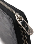 Louis Vuitton Epi Zippy Coin Case Leather Purse Noir Black Silver — view 4