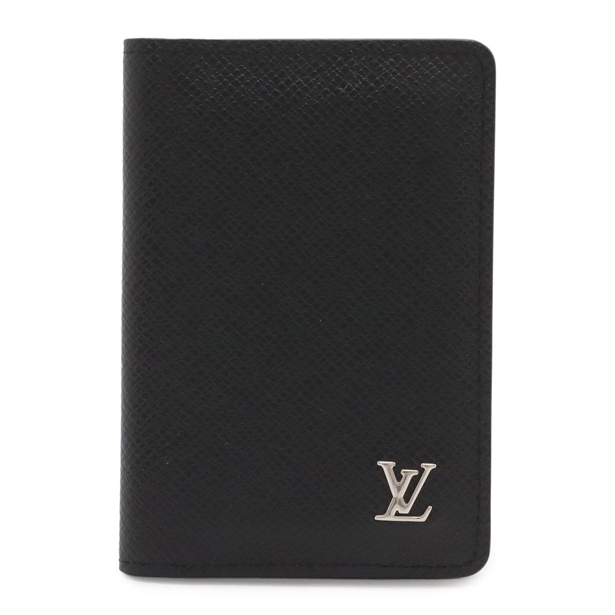 Louis Vuitton Taiga Organizer de Poche Card Case Business Holder Leather Noir