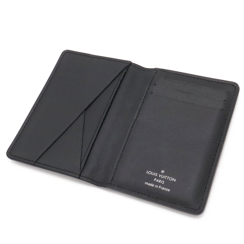 Louis Vuitton Taiga Organizer de Poche Card Case Business Holder Leather Noir — view 7
