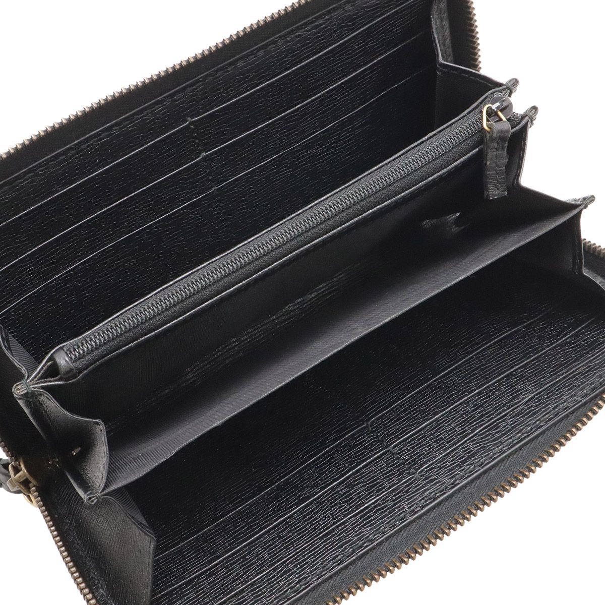 Gucci Zip Around Wallet Snake Coating Leather Black — view 5