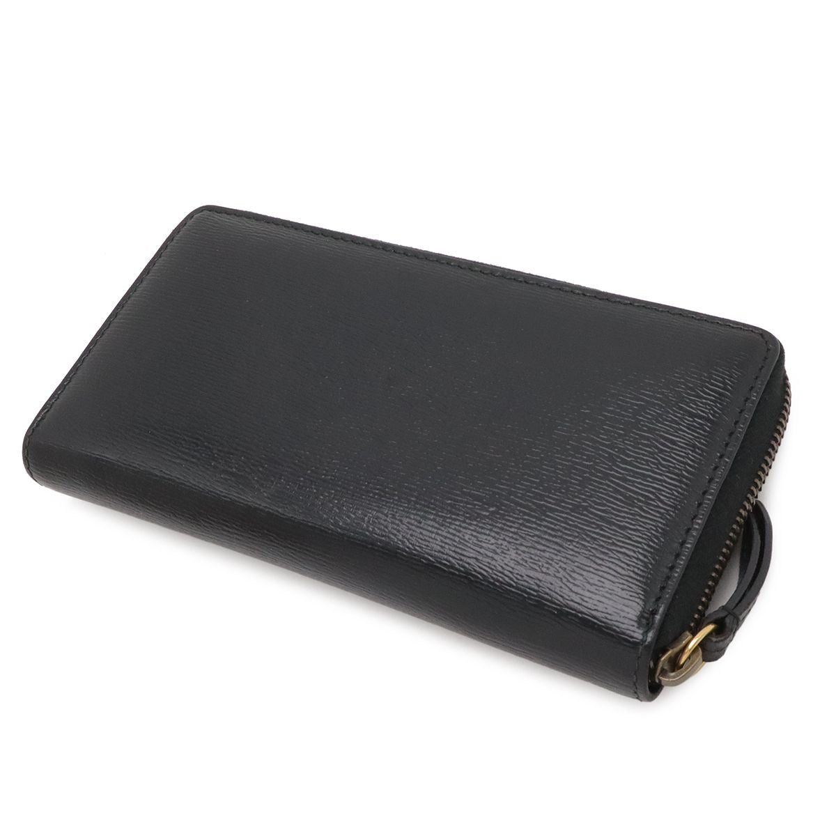 Gucci Zip Around Wallet Snake Coating Leather Black — view 2