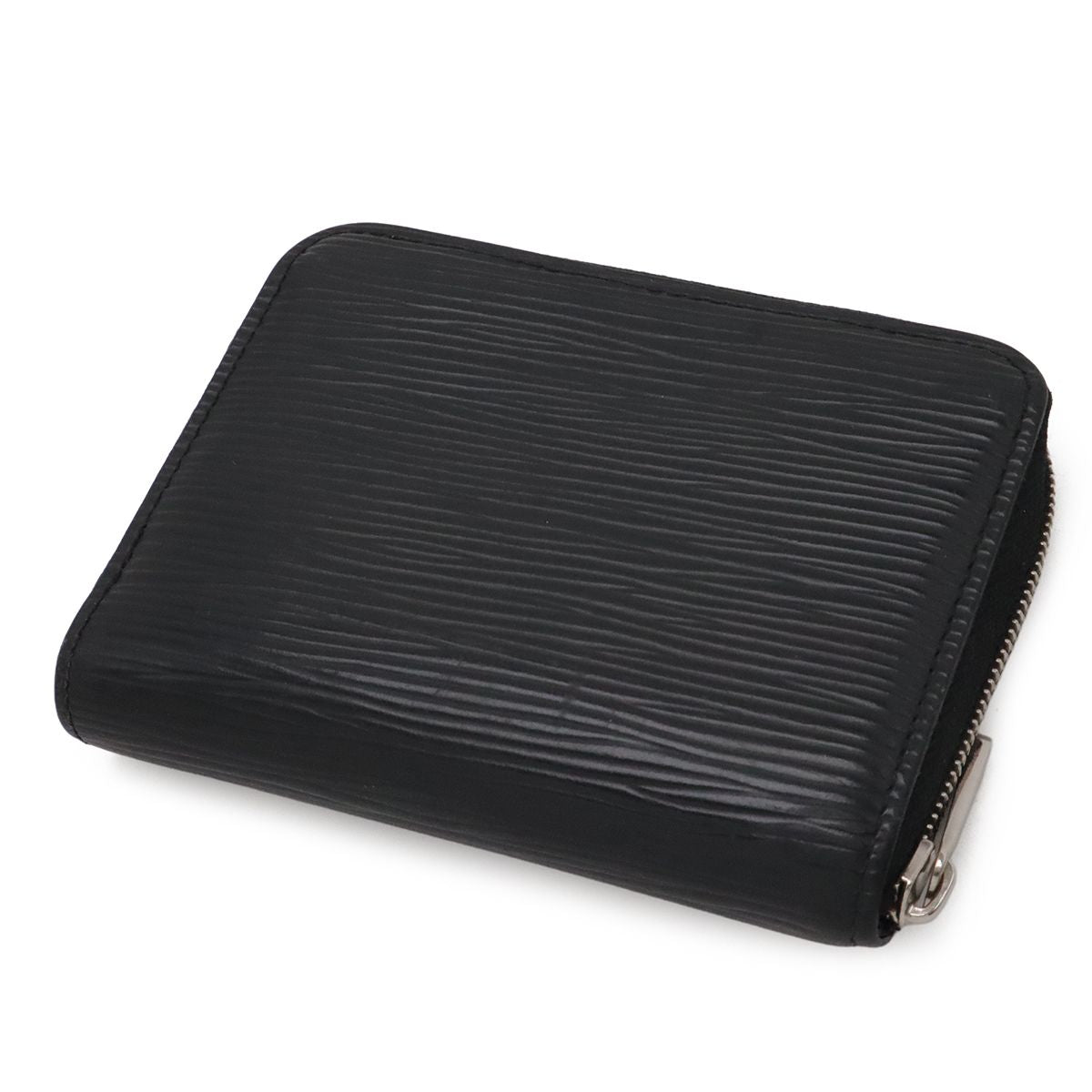 Louis Vuitton Epi Zippy Coin Case Leather Purse Noir Black Silver — view 2