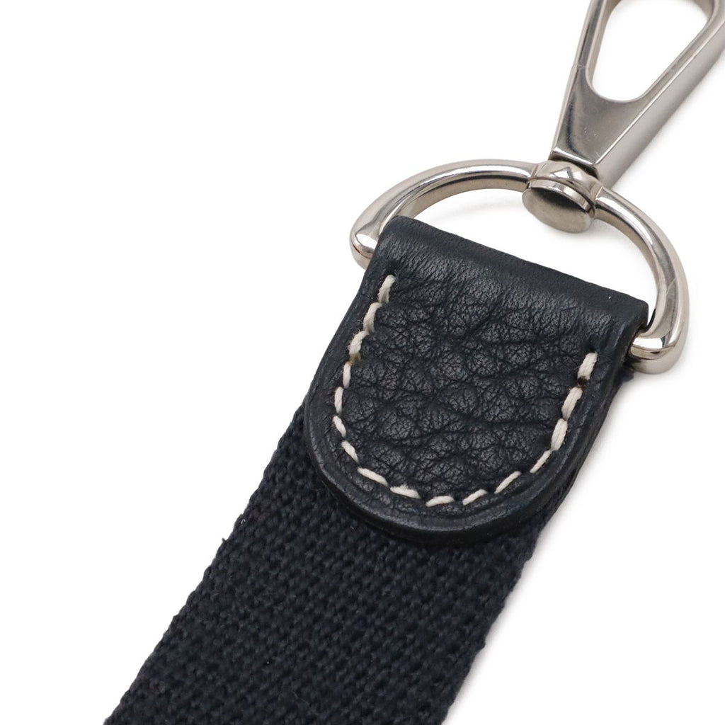 Hermes Garden Party Shoulder Strap Only Canvas Leather Navy Silver — view 4