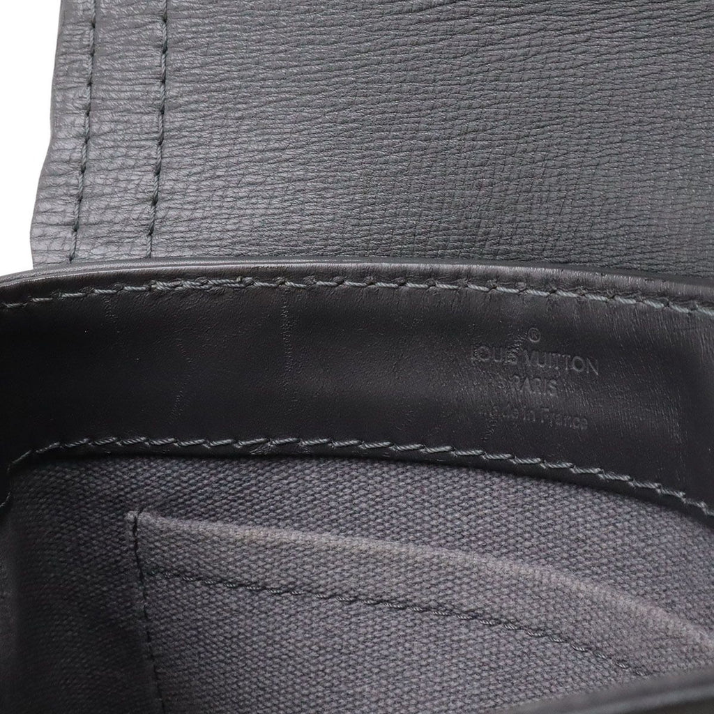 Louis Vuitton Utah Yuma Shoulder Bag Pochette Crossbody Leather Basalt Dark Gray — view 6