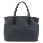 Bottega Veneta Marco Polo Tote Shoulder Bag Leather Navy Black