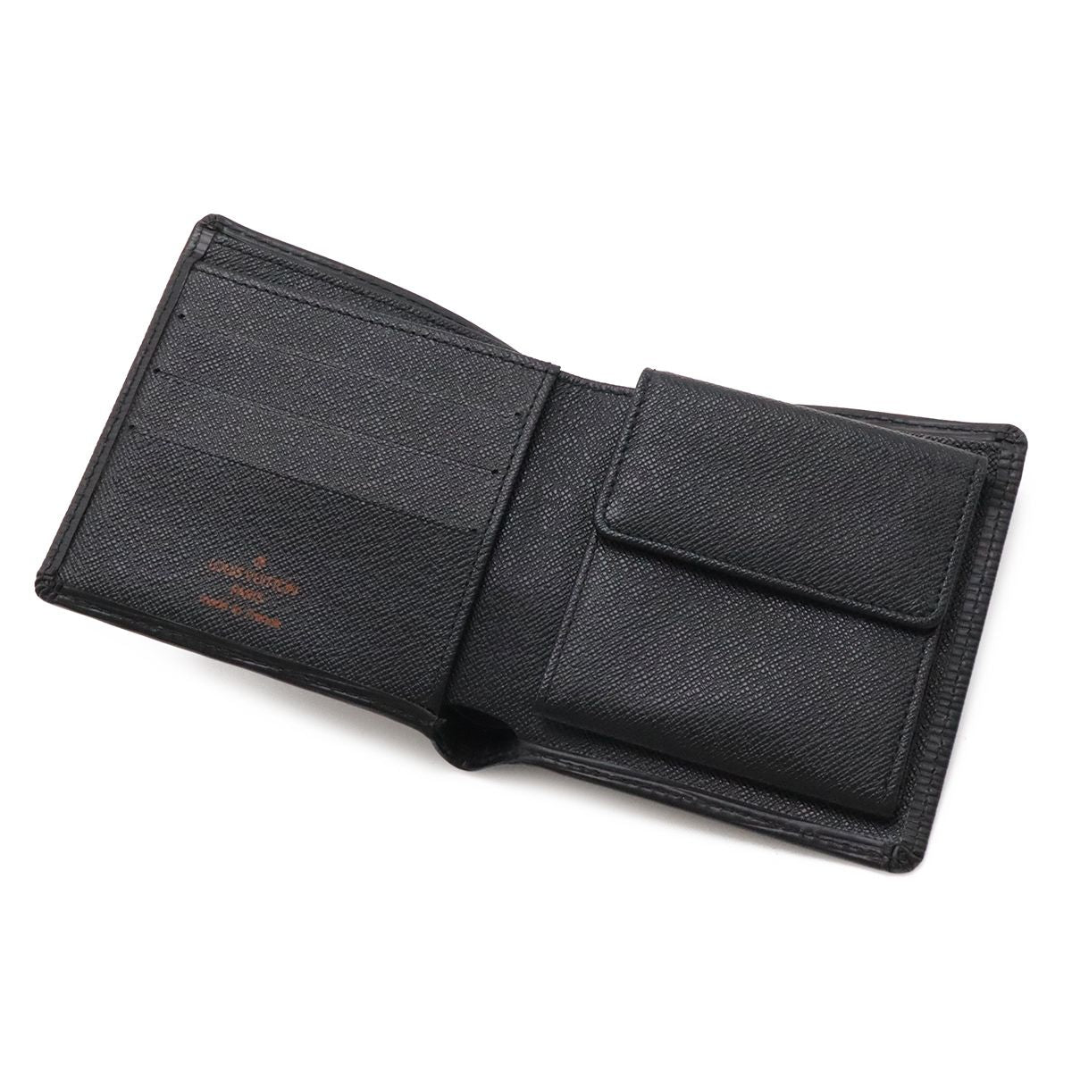 Louis Vuitton Epi Porte Billets Cult Cles Monet Bifold Wallet Leather Noir Black — view 4