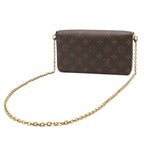 Louis Vuitton Monogram Pochette Felicie Shoulder Bag 2-Way Clutch Fuchsia Coin — view 2