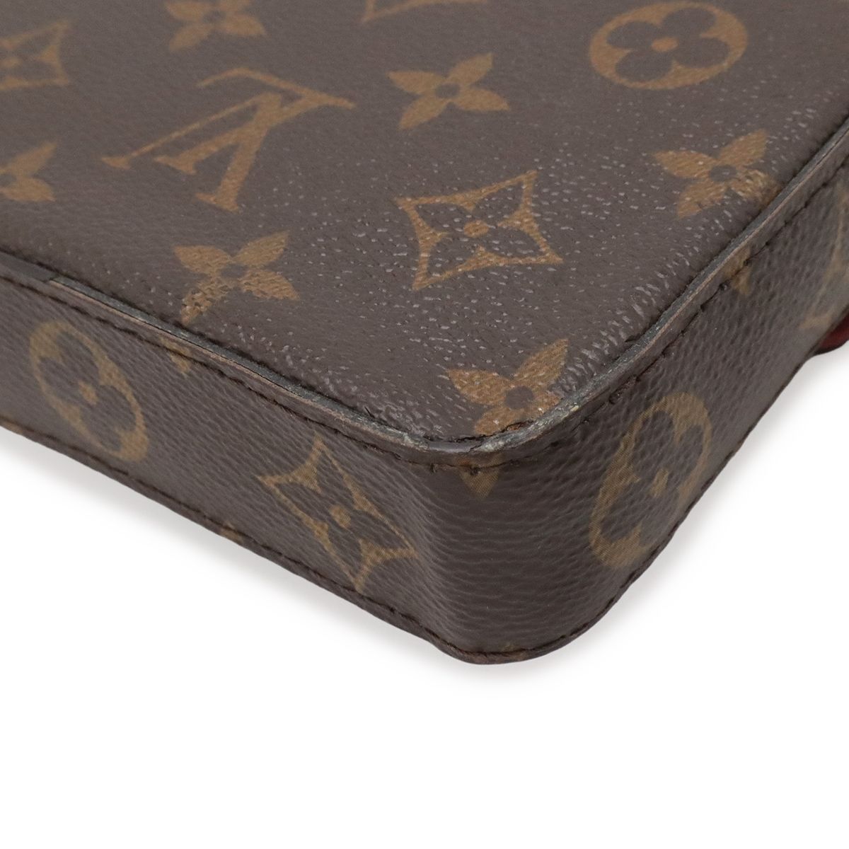 Louis Vuitton Monogram Pochette Felicie Shoulder Bag 2-Way Clutch Fuchsia Coin — view 3