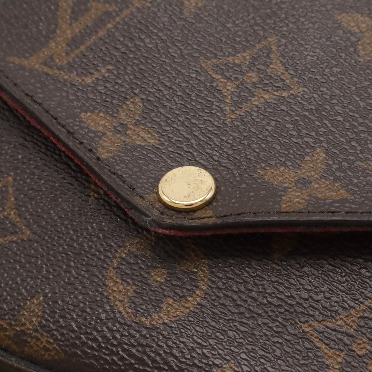 Louis Vuitton Monogram Pochette Felicie Shoulder Bag 2-Way Clutch Fuchsia Coin — view 4