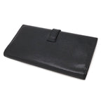 Hermes Bearn Dupri Trifold Wallet Courchevel Leather Black Silver — view 2