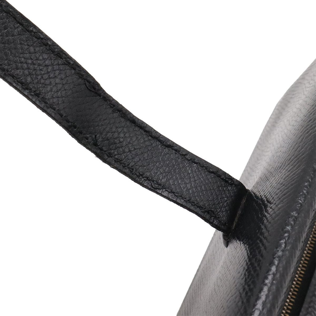Hermes Bearn Dupri Trifold Wallet Courchevel Leather Black Silver — view 5