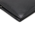 Hermes Bearn Dupri Trifold Wallet Courchevel Leather Black Silver — view 3