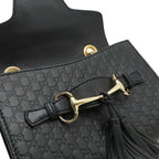 Gucci Micro Guccissima Emily Shoulder Bag Chain Pochette Fringe Tassel Leather — view 7
