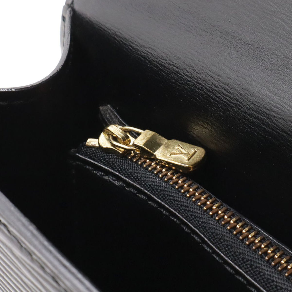Louis Vuitton Epi Malesherbes Handbag Flap Bag Leather Noir Black Gold — view 8