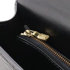 Louis Vuitton Epi Malesherbes Handbag Flap Bag Leather Noir Black Gold — view 8